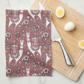 Funny Llamas Pattern Theedoek (Quarter Fold)