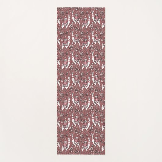 Funny Llamas Pattern Yogamat (Voorkant)