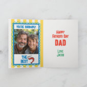 Funny Lobster Amalfi Yellow Stripe Vaderdag Kaart (Binnen)