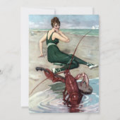 Funny Lobster Bake Invitation Sjabloon Kaart (Achterkant)