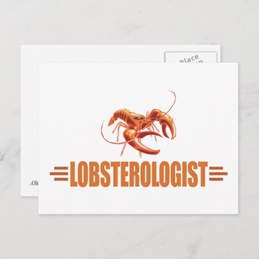 Funny Lobster Briefkaart (Voorkant / Achterkant)