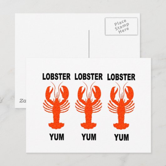 Funny lobster briefkaart (Voorkant / Achterkant)