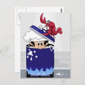 Funny Lobster Briefkaart (Voorkant / Achterkant)