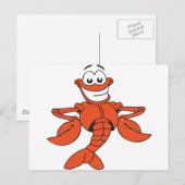 Funny Lobster Briefkaart (Voorkant / Achterkant)