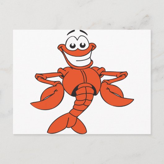 Funny Lobster Briefkaart (Voorkant)