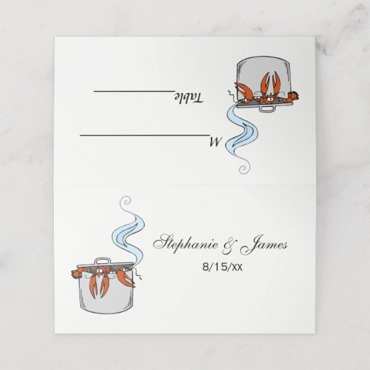 Funny Lobster in een Pot Plaatskaartje (Buitenkant ongevouwen)