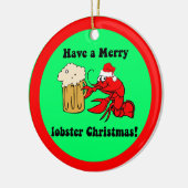 Funny lobster Kerstmis Keramisch Ornament (Links)