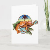 funny lobster playing a ukulele kaart (Voorkant)