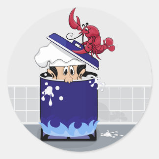 Funny Lobster Ronde Sticker