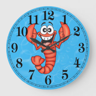 Funny Lobster Wall Clock Grote Klok