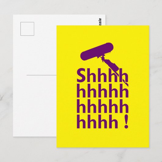 Funny Location Sound Recordist Shhhhh Briefkaart (Voorkant / Achterkant)