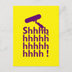 Funny Location Sound Recordist Shhhhh Briefkaart