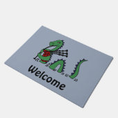 Funny Loch Ness Monster die Bagpipe Doormat Deurmat (Schuin)