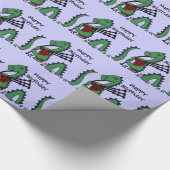 Funny Loch Ness Monster die Bagpipes afspeelt Cadeaupapier (Hoek)