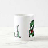 Funny Loch Ness Monster die Bagpipes afspeelt Koffiemok (Center)