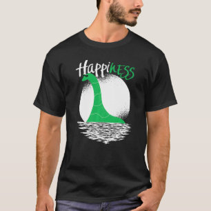 Funny Loch Ness Monster Geluk Happy Nessie Pun T-shirt