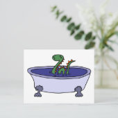 Funny Loch Ness Monster in Bathtub Briefkaart (Staand voorkant)