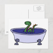 Funny Loch Ness Monster in Bathtub Briefkaart (Voorkant / Achterkant)