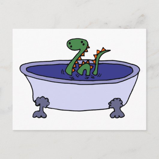Funny Loch Ness Monster in Bathtub Briefkaart (Voorkant)