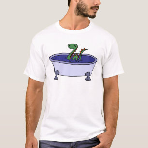 Funny Loch Ness Monster in Bathtub T-shirt