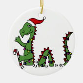 Funny Loch Ness Monster in Santa Hat Kerstmis Keramisch Ornament (Voorkant)