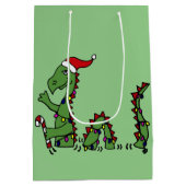 Funny Loch Ness Monster kerstcadeau Medium Cadeauzakje (Achterkant)