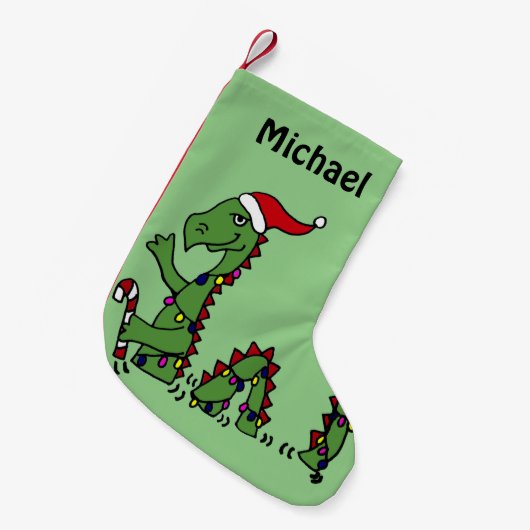 Funny Loch Ness Monster kerststop Kleine Kerstsok (Voorkant (Hangend))