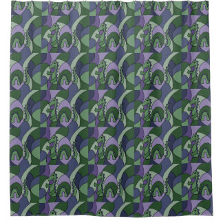 Funny Loch Ness Monster Shwer Curtain Douchegordijn