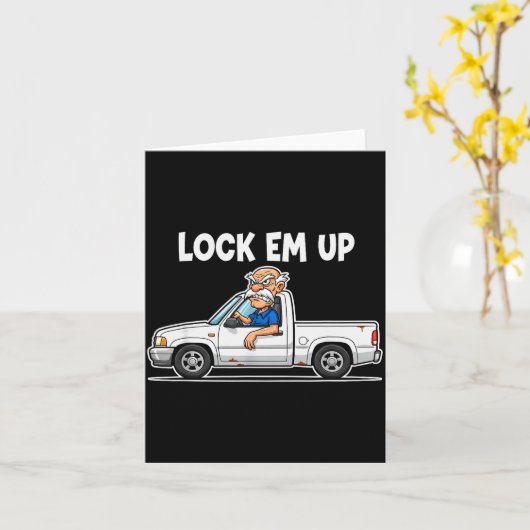 Funny Lock Em Up Private Property  Kaart (Gele Bloem)