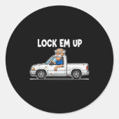 Funny Lock Em Up Private Property Ronde Sticker (Voorkant)