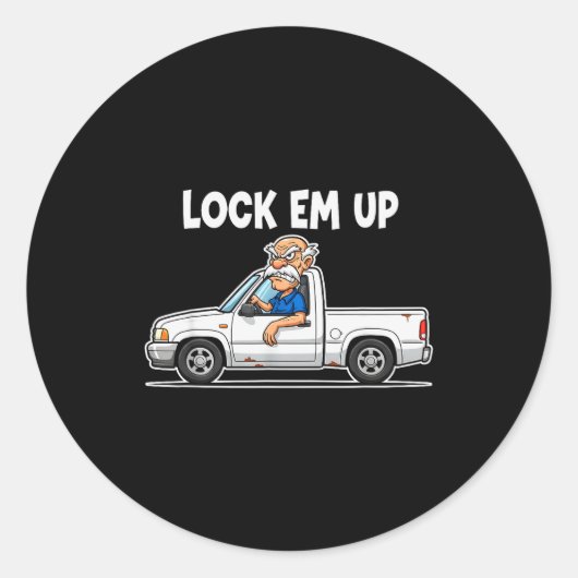 Funny Lock Em Up Private Property Ronde Sticker (Voorkant)