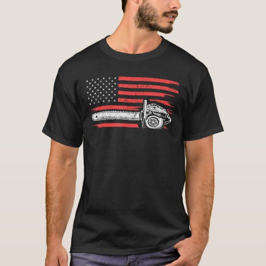 Funny Logger Arborist Gift Mannen Cool Lumberjack T-shirt (Voorkant)