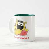 Funny LOL Cat and Mouse Tweekleurige Koffiemok (Voorkant links)