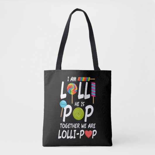 Funny Lolli en Pop Grandouders Nickname Gift Tote Bag (Voorkant)