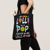 Funny Lolli en Pop Grandouders Nickname Gift Tote Bag (Dichtbij)