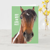 Funny Long-Faced Horse, geen paasse premier van de Kaart (Gele Bloem)