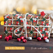 Funny Long Hazard Dachshund Kerstmis Pattern Cadeaupapier