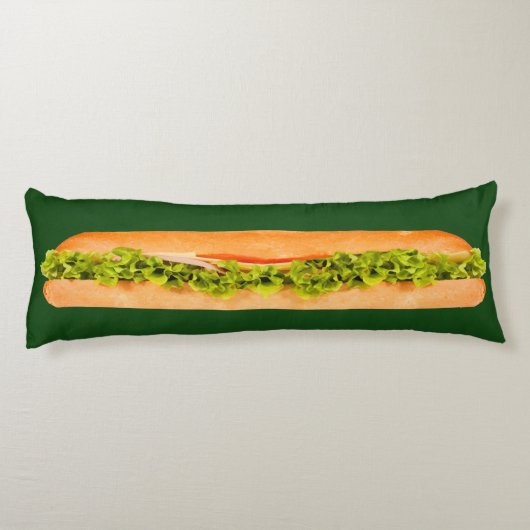 Funny Long Sandwich Bed Pillow Lichaamskussen (Achterkant)