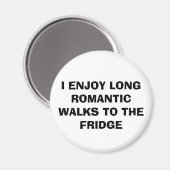 Funny "LONG WALKS TO THE FRIDGE" Magnet (Voorkant / Achterkant)