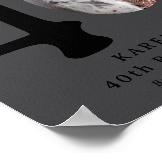 Funny Look Whos 40 Stylish 40th Birthday  Poster (Hoek)