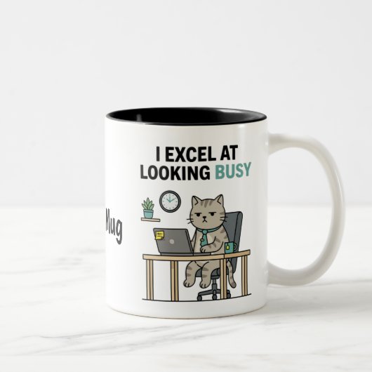 Funny Looking Busy Personalized Work Mug Tweekleurige Koffiemok (Rechts)