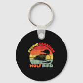 Funny Loon Bird Humor Stud Canadian Wolf Bird  Sleutelhanger (Voorkant)
