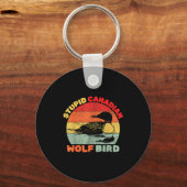 Funny Loon Bird Humor Stud Canadian Wolf Bird Sleutelhanger (Voorkant)
