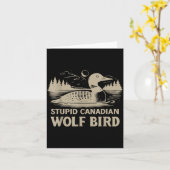 Funny Loon Bird, Stud Canadian Wolf Bird Humor Quo Kaart (Gele Bloem)