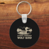 Funny Loon Bird, Stud Canadian Wolf Bird Humor Quo Sleutelhanger (Voorkant)