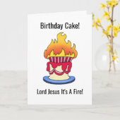 Funny Lord Jezus is een brandkaartje. Kaart (Gele Bloem)