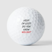 Funny Lost Ball Custom Name Golf Ball Golfballen (Voorkant)