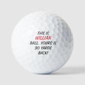 Funny Lost Ball Custom Name Golf Ball Golfballen (Voorkant)