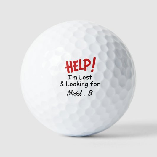 Funny Lost Ball Custom Name Golf Ball Golfballen (Voorkant)