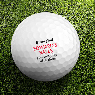 Funny Lost Ball Quote met eigen naam Golfballen